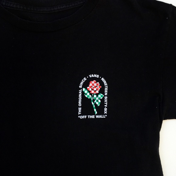 vans checkered rose shirt